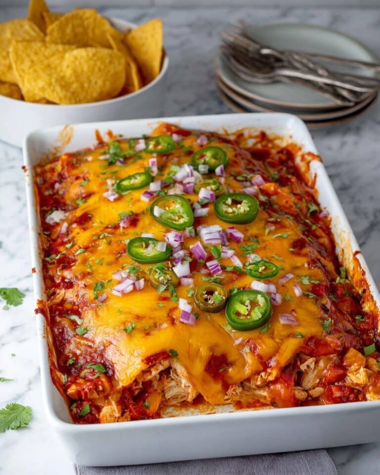 Salsa Chicken Bake with Fajita Seasoning and Melted Cheese Recipe