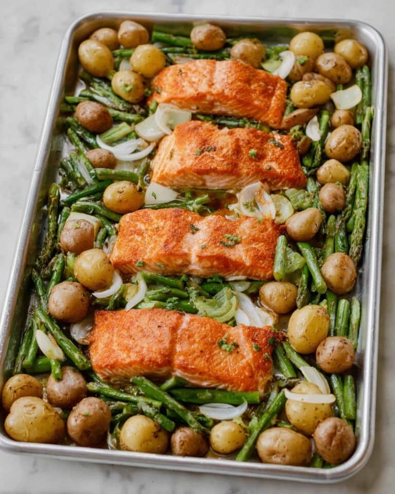 Sheet Pan Lemon Dill Salmon and Asparagus Recipe