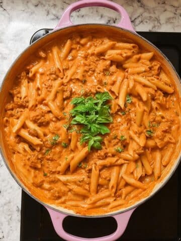 High Protein Creamy Beef Pasta Recipe
