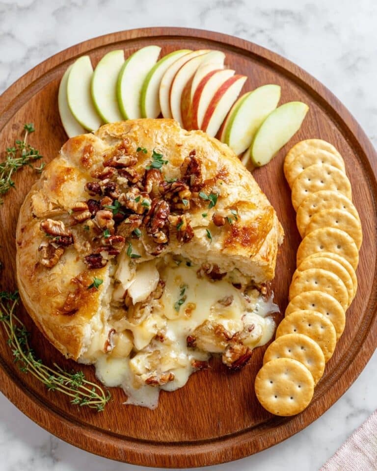 Baked Brie in Puff Pastry with Honey, Pecans, and Thyme Recipe