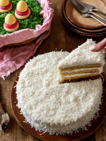 Moist Coconut Cake with Cream Cheese Frosting Recipe