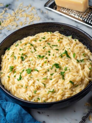Creamy Garlic Parmesan Orzo Recipe