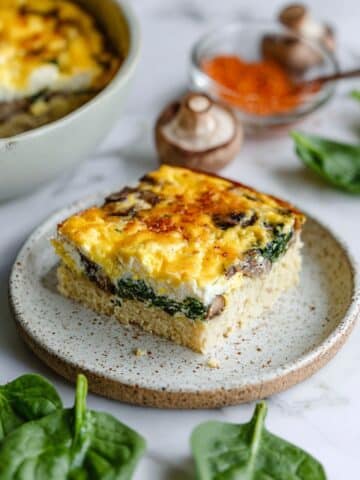Healthy Cottage Cheese & Spinach Egg Bake Recipe