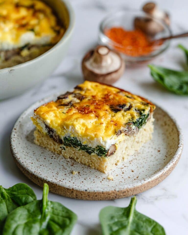 Healthy Cottage Cheese & Spinach Egg Bake Recipe